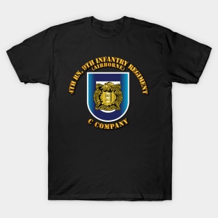 Flash - C Co (Airborne), 4th Bn - 9th Infantry Regiment w DUI T-Shirt